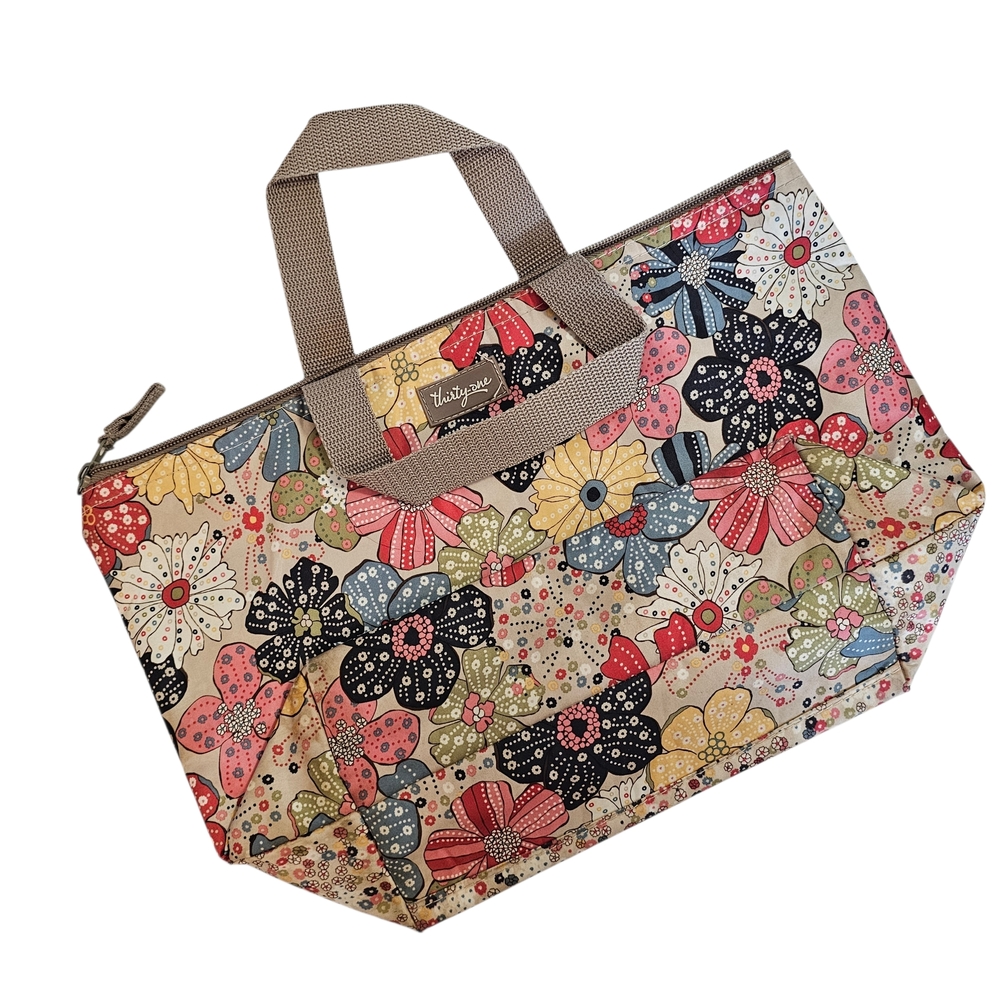 Trendy Floral Tote Bag with Multicolor Design